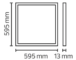 Врізний арт світильник 600*600 SMD LED "CAPELLA-48" 48 W 6400K панель біла - мініатюра 2