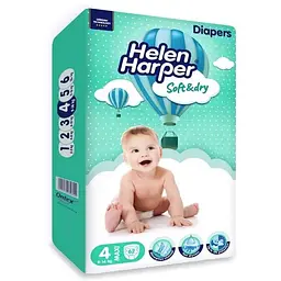 Підгузки Helen Harper Soft & Dry New Maxi (4) 9-14 кг 62 шт. - мініатюра 2