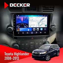 Штатна магнітола Toyota Highlander 2008-2013 Decker D10-006 4x64, 4G Decker (НФ-00009544)