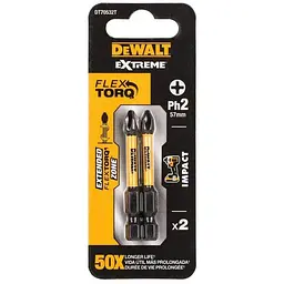 Набір біт DeWALT IMPACT TORSION, ударні, Ph2, L=57 мм, 2 шт (DT70532T)