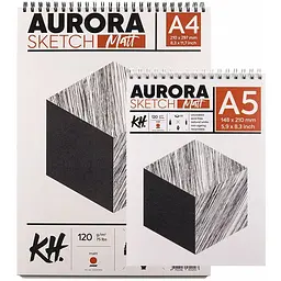 Альбом для ескізів на спіралі Aurora Smooth & Matt 120 г/м2 20 л білий - мініатюра 2