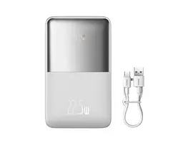Мобільна батарея BASEUS Bipow Pro Digital Display Fast Charge 20000mAh 22.5W белая - мініатюра 2