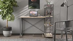 Письмовий стіл Ferrum-decor Серії Конект з етажеркою 75x120x60 сірий ДСП Дуб Сан-Марино 16мм (FRD-104231) - мініатюра 3