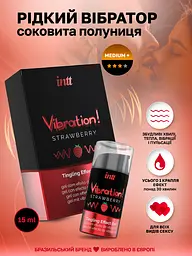 Рідкий вібратор Intt Vibration Strawberry (полуниця), 15 мл - мініатюра 4