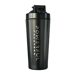 Металевий шейкер Powerful Progress Metal 750 мл, Black