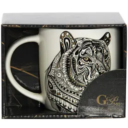 Чашка порцелянова GGP Бочка Animals Gold Тигр 1вид 350 мл в Преміум упаковці NBone RX-N16870 (76020790/Тигр) - мініатюра 3