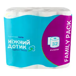 Туалетний папір Ніжний дотик двошаровий 32 рулони - мініатюра 2