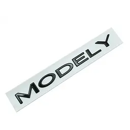 Емблема напис MODEL Y для Tesla Чорна Глянцева Пластик на скотчі (Завод)
