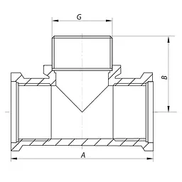Трійник Koer 1/2'' Внв Kf.T06FMF KF0066 - мініатюра 2