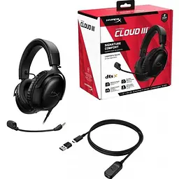 Гарнітура ігрова HyperX Cloud III навушники для геймерів 3.5mm (727A8AA) чорні - мініатюра 6