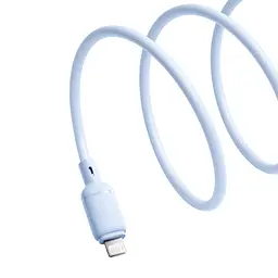 Кабель Baseus Silky Series Fast Charging Cable USB to iP 2.4A 1m Galaxy Синій - мініатюра 3