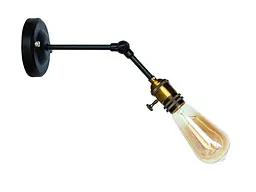 Светильник настінний Levistella 752WH1503-1, E27, 60W, чорний з золотим патроном, сучасний стиль для дому
