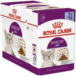 Вологий корм для дорослих котів Royal Canin Sensory Feel Gravy шматочки в соусі 1.02 кг (12 шт. х 85 г)