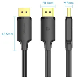 Кабель DisplayPort M-M 5.0м, V1.2, 4K 60 Гц 3D Dolby 7.1 Vention - мініатюра 4