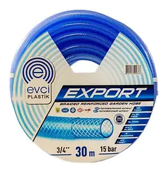 Шланг для поливу Evci Plastik EXPORT 3-шаровий Ø 3/4" 30 м синій 30412