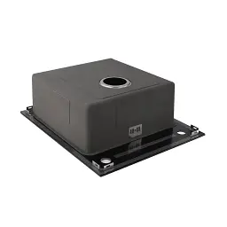 Кухонна скляна мийка Germece Handmade Black Glass з нержавіючої сталі 3 мм прямокутна 60x51x20 см - мініатюра 5