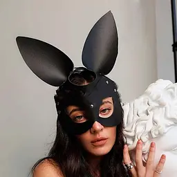 Маска Кролик Playboy Чорний K000936 - мініатюра 4