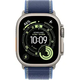 Смарт-годинник Apple Watch Ultra 3 49mm Natural Titanium Case with Blue/Bright Blue Trail Loop S/M (MEWR4) - мініатюра 2