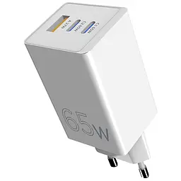 Зарядний пристрій Sigma 2xUSB-C PD65 Вт + 1xUSB QC3.0 GaN X-power PS65-01 білий (4827798637715) - мініатюра 11