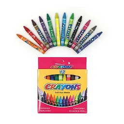 Набір дитячих воскових олівців "Crayons" Bambi 8496-12E 90 мм, 12 кольорів - мініатюра 2
