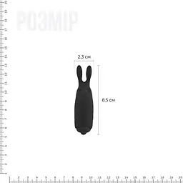 Віброкуля Adrien Lastic Pocket Vibe Rabbit Black зі стимулювальними вушками - мініатюра 2