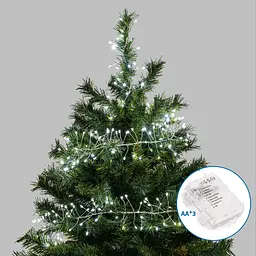 Батарейна гірлянда мідна феєрверк холодне 1.5 м 50LED IP44