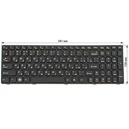 Клавіатура для ноутбука LENOVO (G580 G585 N580 N585 Z580 Z585) rus чорний чорний frame - мініатюра 2