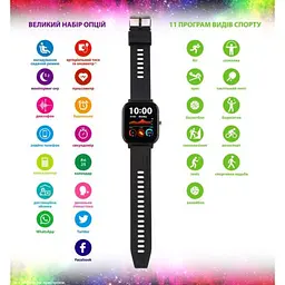 Розумний годинник з тонометром AMICO GO FUN Pulseoximeter and Tonometer чорний - мініатюра 4