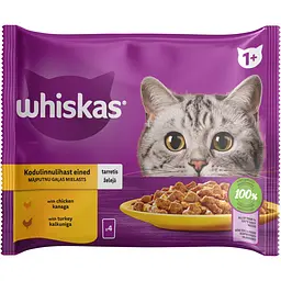 Корм для котів Whiskas курка/індичка в желе 4 шт. x 85 г