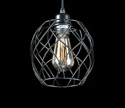 Стельова люстра Splendid Ray L403B/1, E27, Чорний метал, регульована висота 30-95 см, сучасний стиль - мініатюра 2