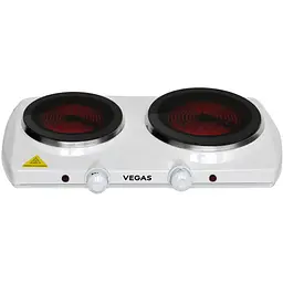 Електроплита Vegas VEC-2000W керамічна двоконфорочна (VEC-2000W) - мініатюра 2