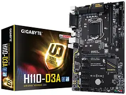 Материнська плата GIGABYTE H110-D3A (H110-D3A) (Socket 1151, Intel H110, ATX) Б/в,U1 - мініатюра 4