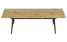 Стіл журнальний трансформер Dandi Small Ferrum-decor 45x120(160)x60 Чорний метал ДСП Дуб Артізан 16 мм (FRD-106792) - мініатюра 8