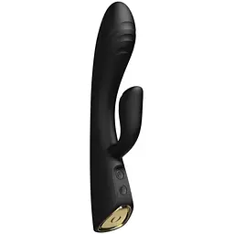 Вібратор-кролик з підігрівом Dorcel Flexi Rabbit Black Гнучкий стовбур