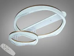 Стельова LED люстра Diasha MX86672/600+400CG шампань 105 Вт з пультом