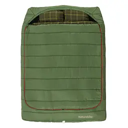 Спальний мішок двомісний із подушками Naturehike CNK2350WS019, зелений - мініатюра 2