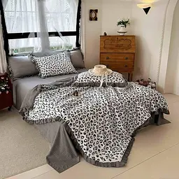 Постільна білизна євро з літньою ковдрою муслін Colorful Home Print 10 20313 220х240 см