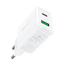 Зарядний пристрій Acefast A25 USB/ Type-C QC PD 20W білий