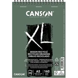 Альбом для рисунку на спіралі Canson XL Recycled 160г/м2 білий колір дрібне зерно