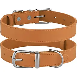 Нашийник для собак BronzeDog Barksi Classic шкіряний XL 43-56х23 см гірчичний - мініатюра 3