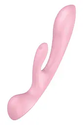 Вібратор-кролик Satisfyer Triple Oh 24 см рожевий - мініатюра 3