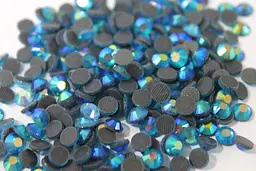 Стрази скляні на термооснові 5 мм 50 шт блакитні Zircon (№06)