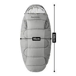 Спальний мішок Naturehike PS300 CNK2350WS026, сірий - мініатюра 3