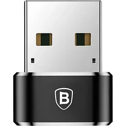 Адаптер Baseus USB Male to Type-C Female Adapter Converter black (CAAOTG-01) - мініатюра 2