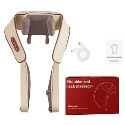 Масажер ударний для шиї та плечей RIAS Massager Shoulder Neck Z9 з підігрівом 70W (3_04579) - мініатюра 4