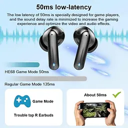 Бездротові навушники Bluetooth 5.3 з 4 мікрофонами - мініатюра 2