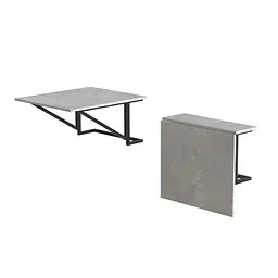 Стіл розкладний Олександр 7 Ferrum-decor 750x600x700 Чорний метал ДСП Бетон 16 мм (FRD-104898)
