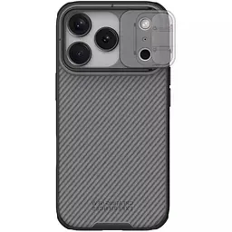 Карбонова накладка Nillkin CamShield Pro для Apple iPhone 17 Pro Max (6.9) Transparent black - мініатюра 2