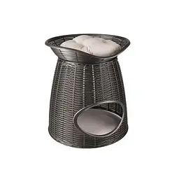 Будиночок для тварин пластиковий PASHA 52x50x46/55h антрацит