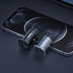 Автомобільний зарядний пристрій Hoco NZ4 Car Charger 2USB 24W (Black) [69322] - мініатюра 3